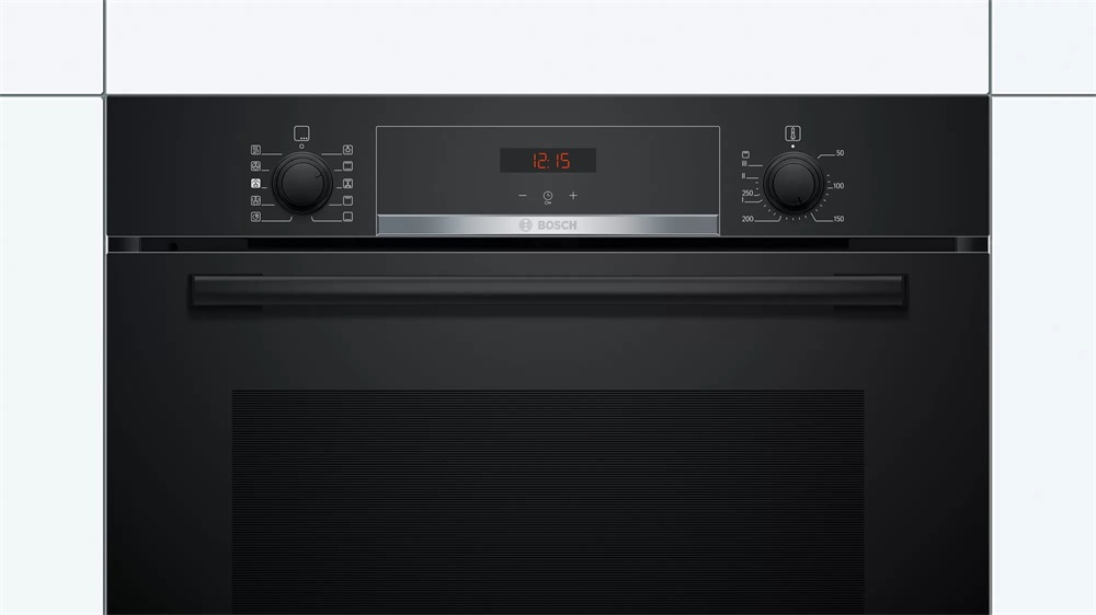 Bosch HRA534EB0 fekete, beépíthető, sütőtér: 71L, grill, légkeverés, hidrolitikus, sütő