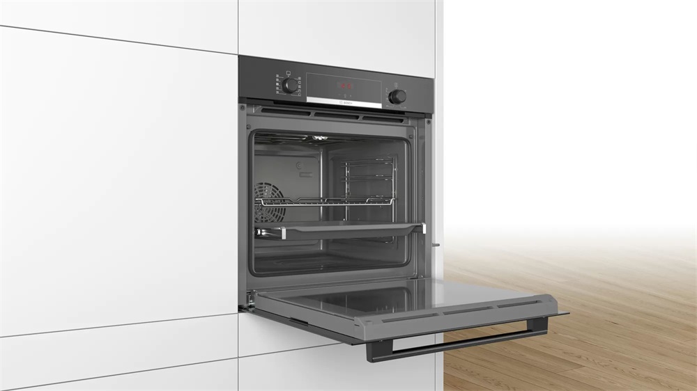 Bosch HRA534EB0 fekete, beépíthető, sütőtér: 71L, grill, légkeverés, hidrolitikus, sütő
