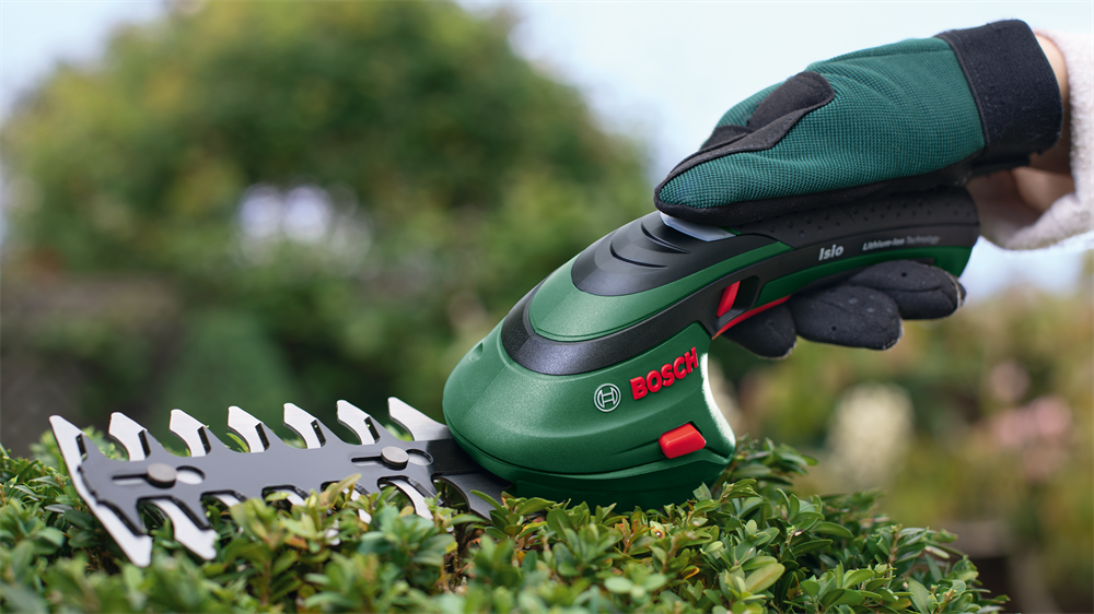 Bosch Isio akkumulátoros bokorvágó- és fűnyíró olló