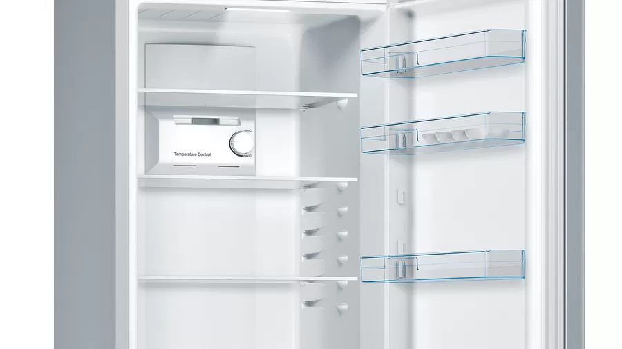 Bosch KGN36NLEA inox, alulfagyasztós, Hűtő:216L, Fagyasztó:89L, No frost hűtőszekrény