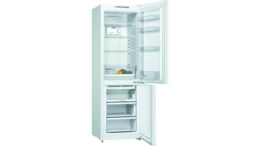 Bosch KGN36NWEA fehér, alulfagyasztós, Hűtő:216L, Fagyasztó:89L, No frost hűtőszekrény