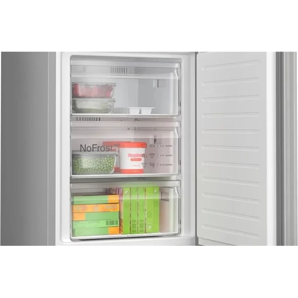 Bosch KGN392LCF alulfagyasztós, Hűtő: 260L, Fagyasztó: 103 L,  MultiAirFlow hűtőszekrény