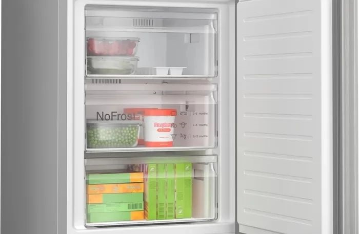 Bosch KGN392LCF alulfagyasztós, Hűtő: 260L, Fagyasztó: 103 L,  MultiAirFlow hűtőszekrény