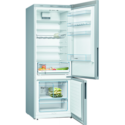 Bosch KGV58VLEAS ezüst, alulfagyasztós, Hűtő:376L, Fagyasztó:124L, Low frost hűtőszekrény (Újszerű)