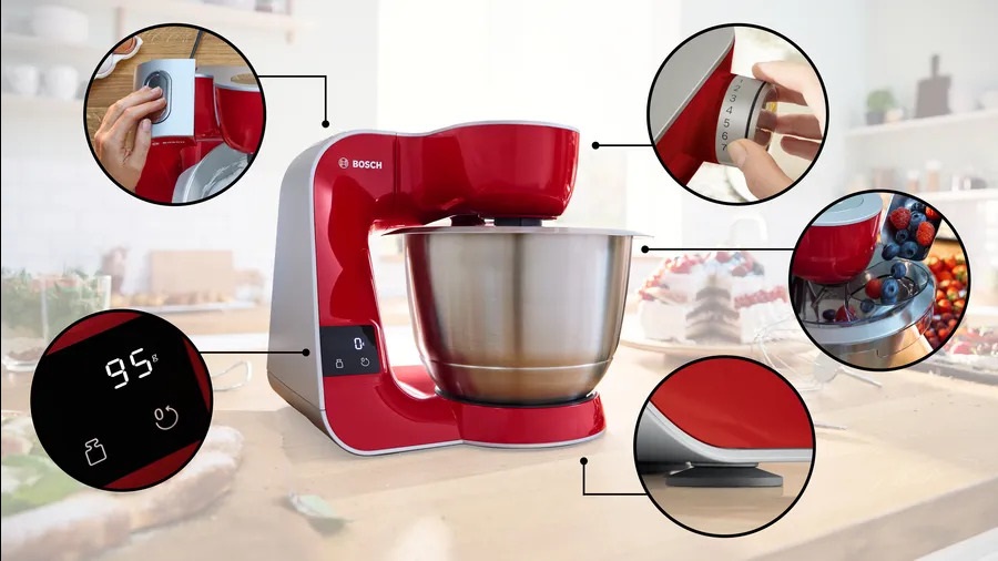 Bosch MUM5X720 vörös konyhai robotgép szett