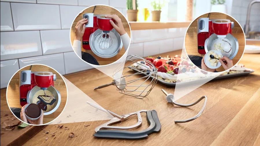 Bosch MUM5X720 vörös konyhai robotgép szett