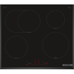 Bosch PIF651HC1E fekete, beépíthető, indukciós, főzőzóna: 4, beépíthető méret: 59,2cm, főzőlap