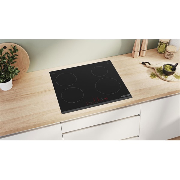 Bosch PIF651HC1E fekete, beépíthető, indukciós, főzőzóna: 4, beépíthető méret: 59,2cm, főzőlap