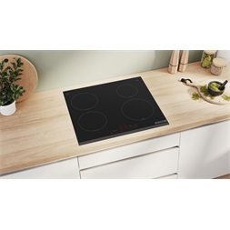 Bosch PIF651HC1E fekete, beépíthető, indukciós, főzőzóna: 4, beépíthető méret: 59,2cm, főzőlap