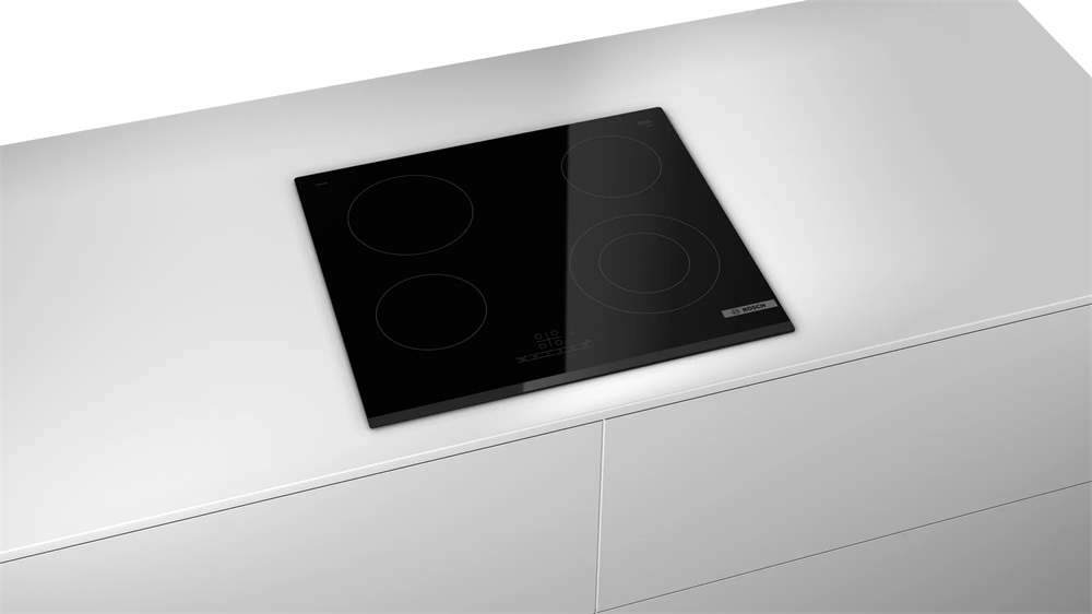 Bosch PKF631BB2E fekete, beépíthető, elektromos üvegkerámia, főzőzóna: 4, beépíthető méret: 56cm, főzőlap