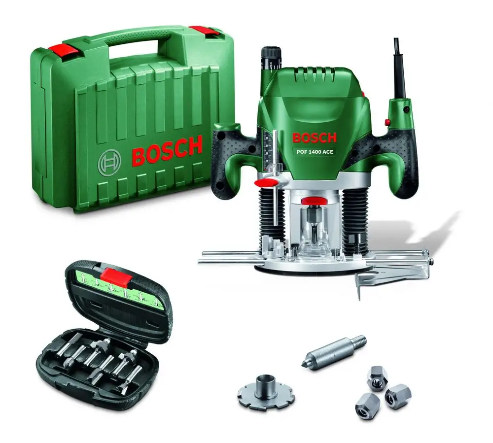 Bosch POF 1400 ACE felsőmaró + 6 részes marószár készlet