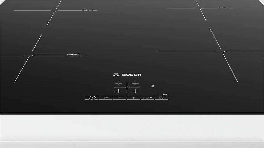 Bosch PUE611BB1E fekete, beépíthető, indukciós, főzőzóna: 4, beépíthető méret: 56cm, főzőlap