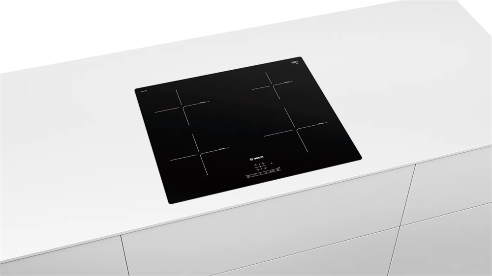 Bosch PUE611BB1E fekete, beépíthető, indukciós, főzőzóna: 4, beépíthető méret: 56cm, főzőlap