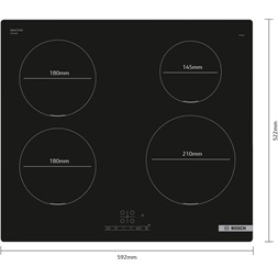 Bosch PUE611BB5E fekete, beépíthető, indukciós, főzőzóna: 4, beépíthető méret: 56cm, főzőlap (Újszerű)