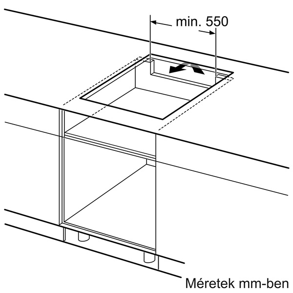 Bosch PUE611BB5E fekete, beépíthető, indukciós, főzőzóna: 4, beépíthető méret: 56cm, főzőlap (Újszerű)