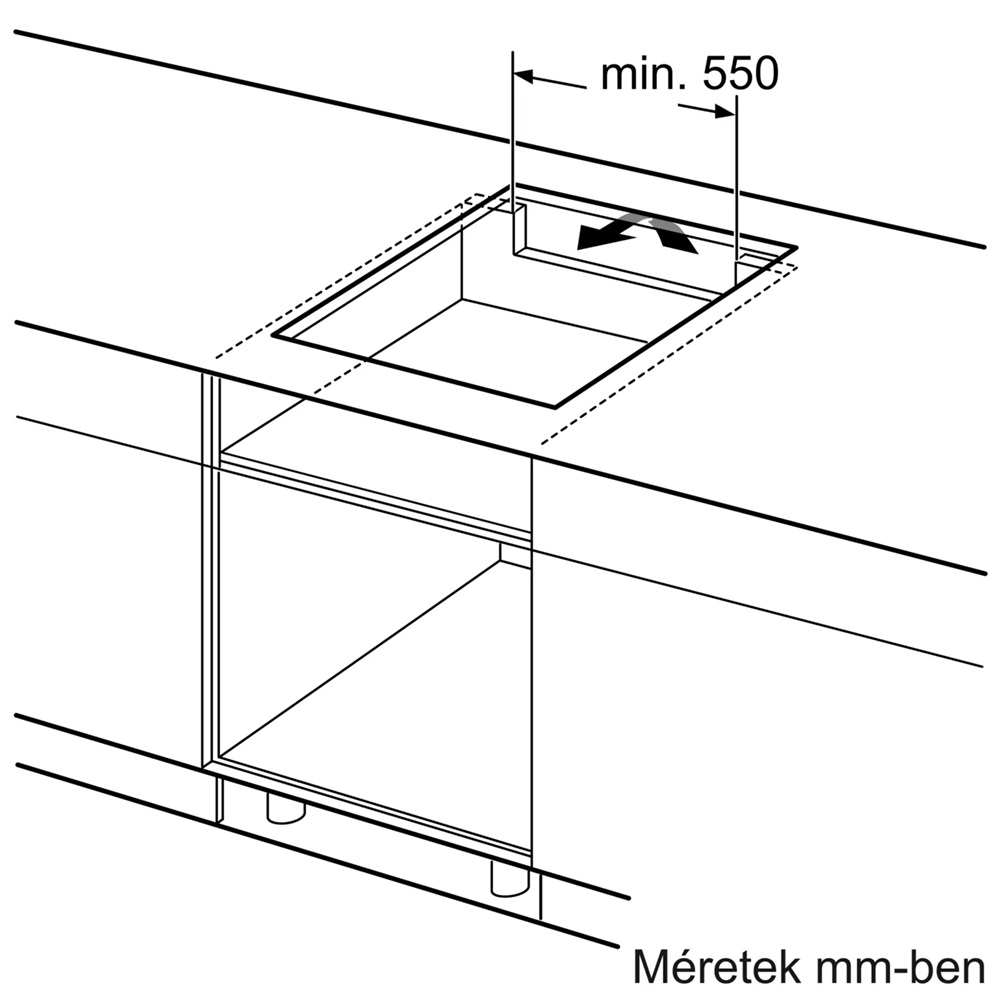 Bosch PUE611FB1E fekete, beépíthető, indukciós, főzőzóna: 4, beépíthető méret: 56cm, főzőlap
