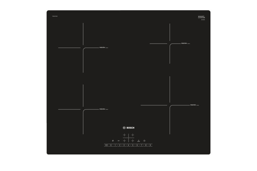 Bosch PUE611FB1E fekete, beépíthető, indukciós, főzőzóna: 4, beépíthető méret: 56cm, főzőlap