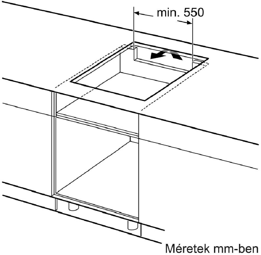 Bosch PUE64KBB5E fekete, beépíthető, indukciós, főzőzóna: 4, beépíthető méret: 56cm, főzőlap