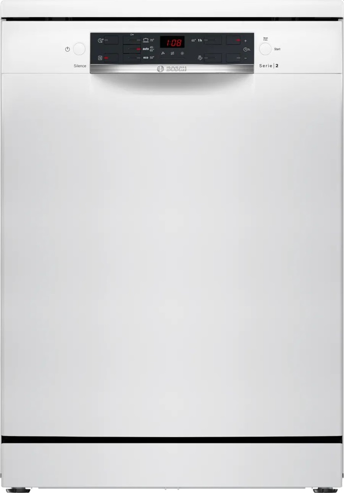 Bosch SMS25AW10F fehér, szabadonálló, programok száma:5, 12 terítékes mosogatógép