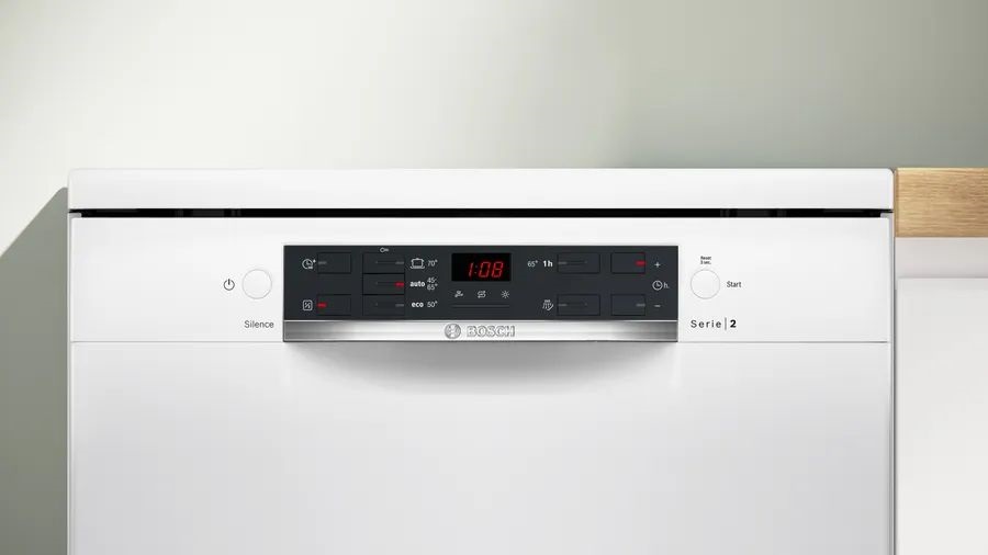 Bosch SMS25AW10F fehér, szabadonálló, programok száma:5, 12 terítékes mosogatógép