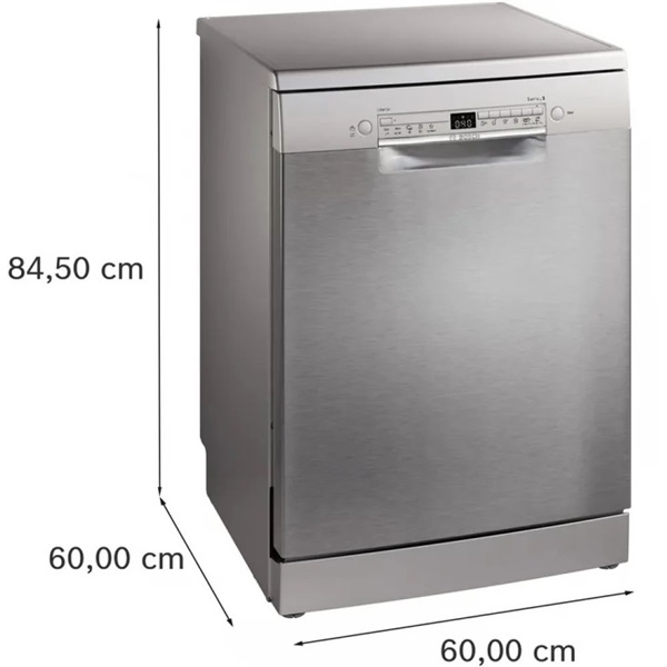 Bosch  SMS2HVI06E inox, programok száma:5, szabadonálló, 14 terítékes mosogatógép