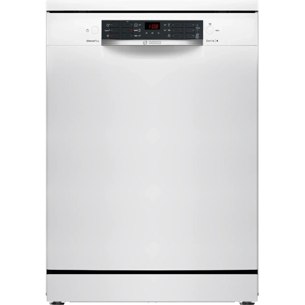 Bosch SMS46KW02E fehér, programok száma: 5, szabadonálló, 13 terítékes mosogatógép