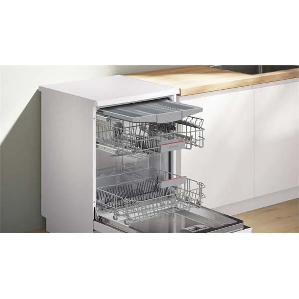 Bosch SMS46KW02E fehér, programok száma: 5, szabadonálló, 13 terítékes mosogatógép