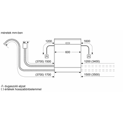 Bosch SMS46KW02E fehér, programok száma: 5, szabadonálló, 13 terítékes mosogatógép