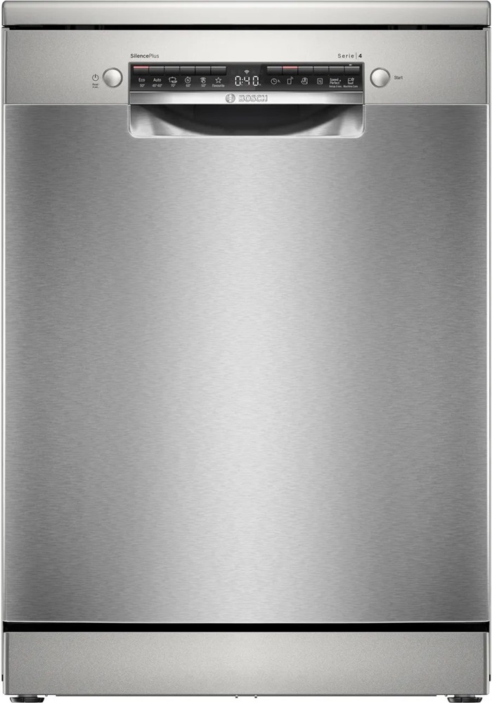 Bosch SMS4ECI26E inox, szabadonálló, programok száma:6, 14 terítékes mosogatógép