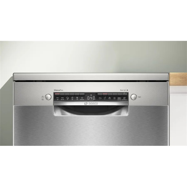 Bosch SMS4ECI26E inox, szabadonálló, programok száma:6, 14 terítékes mosogatógép