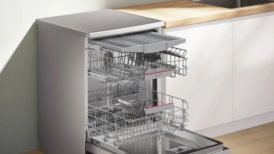 Bosch SMS4ECI26E inox, szabadonálló, programok száma:6, 14 terítékes mosogatógép