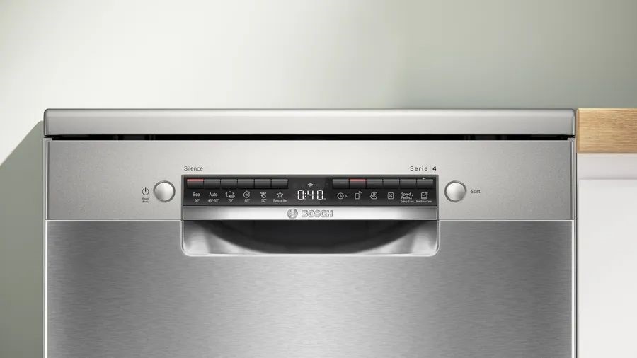 Bosch SMS4EVI04E inox, szabadonálló, programok száma:6, 13 terítékes mosogatógép