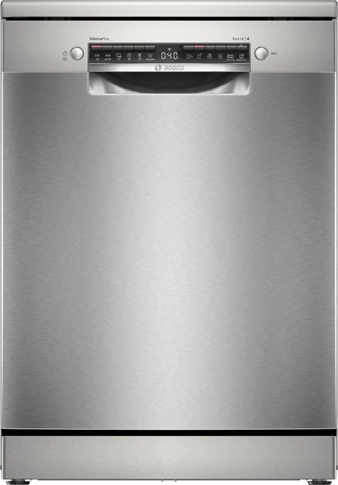 Bosch SMS4EVI08E inox, szabadonálló, programok száma:6, 14 terítékes mosogatógép