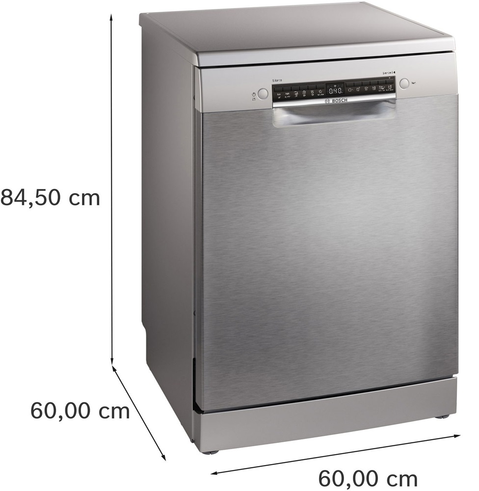 Bosch  SMS4HVI14E inox, programok száma:6, szabadonálló, 14 terítékes mosogatógép