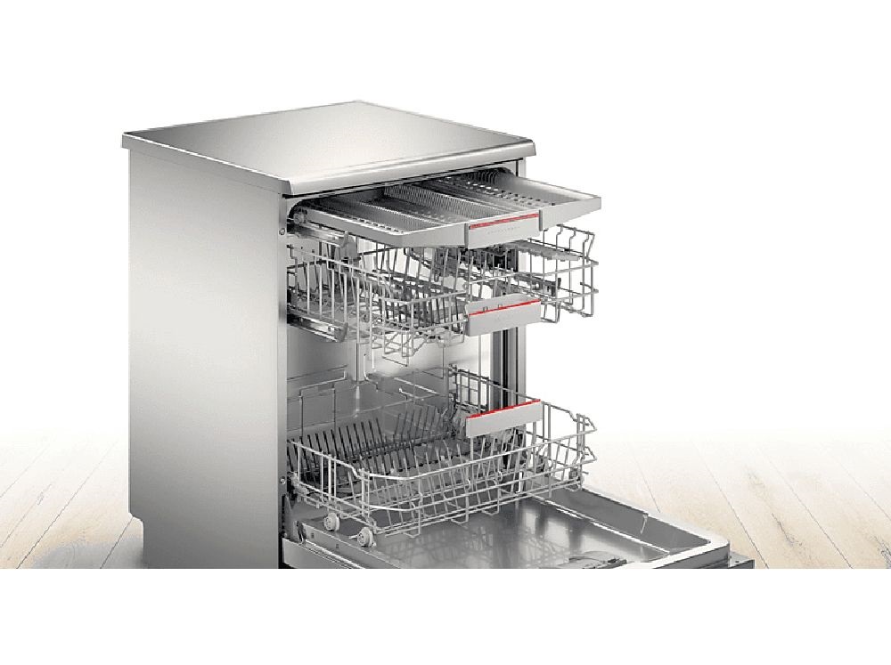 Bosch SMS4HVI45E inox, programok száma: 6, szabadonálló, 13 terítékes mosogatógép 