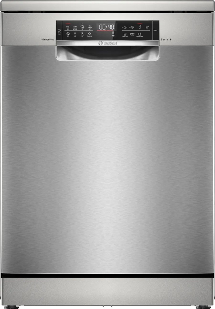 Bosch SMS6ECI12E inox, szabadonálló, programok száma:8, 14 terítékes mosogatógép