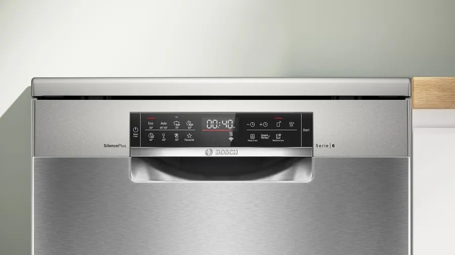 Bosch SMS6ECI12E inox, szabadonálló, programok száma:8, 14 terítékes mosogatógép
