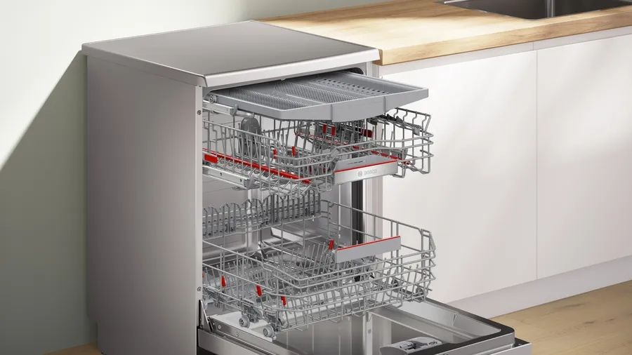 Bosch SMS6ECI12E inox, szabadonálló, programok száma:8, 14 terítékes mosogatógép