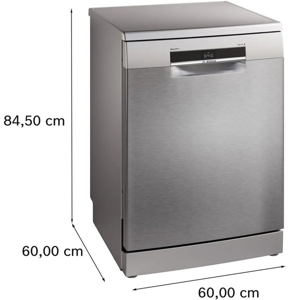 Bosch SMS6ECI15E inox, szabadonálló, programok száma:6, 14 terítékes mosogatógép