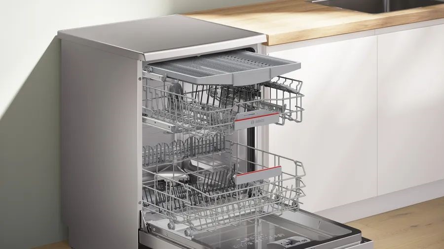 Bosch SMS6ZCI10E inox, szabadonálló, programok száma:6, 14 terítékes mosogatógép