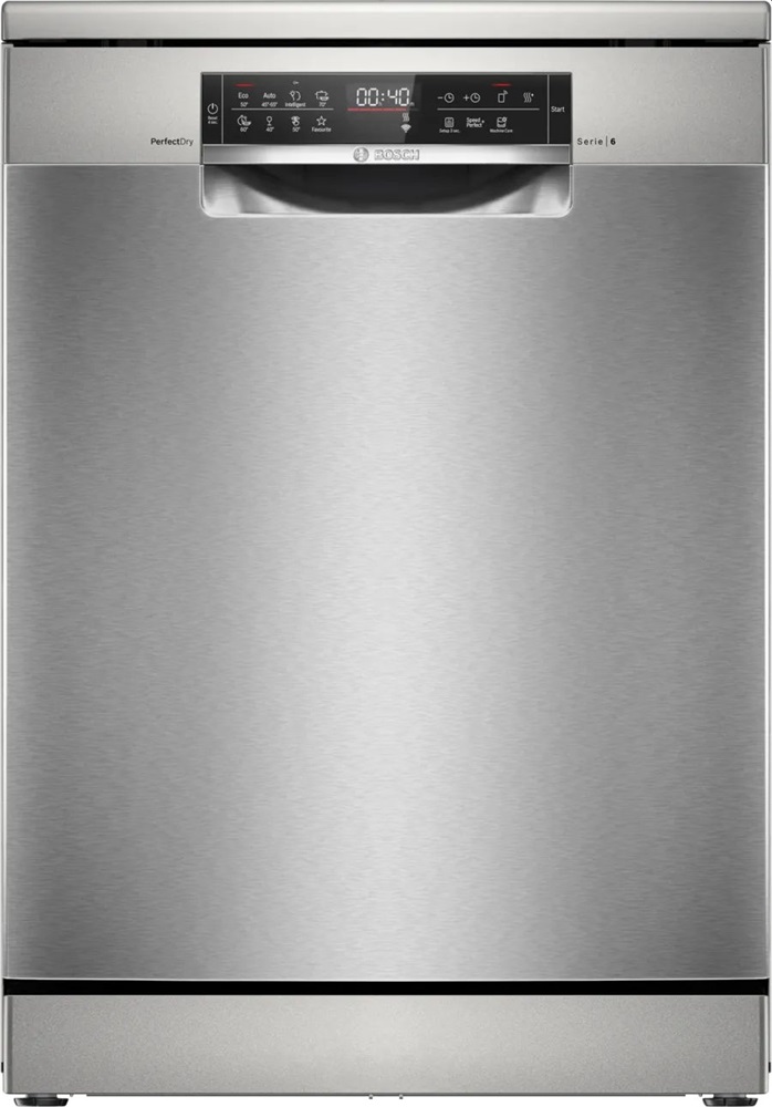 Bosch SMS6ZCI16E inox, szabadonálló, programok száma:8, 14 terítékes mosogatógép