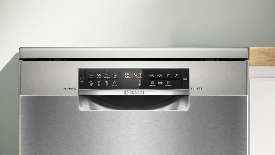 Bosch SMS6ZCI16E inox, szabadonálló, programok száma:8, 14 terítékes mosogatógép