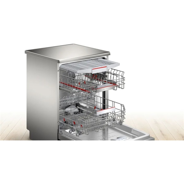 Bosch SMS6ZCI16E inox, szabadonálló, programok száma:8, 14 terítékes mosogatógép