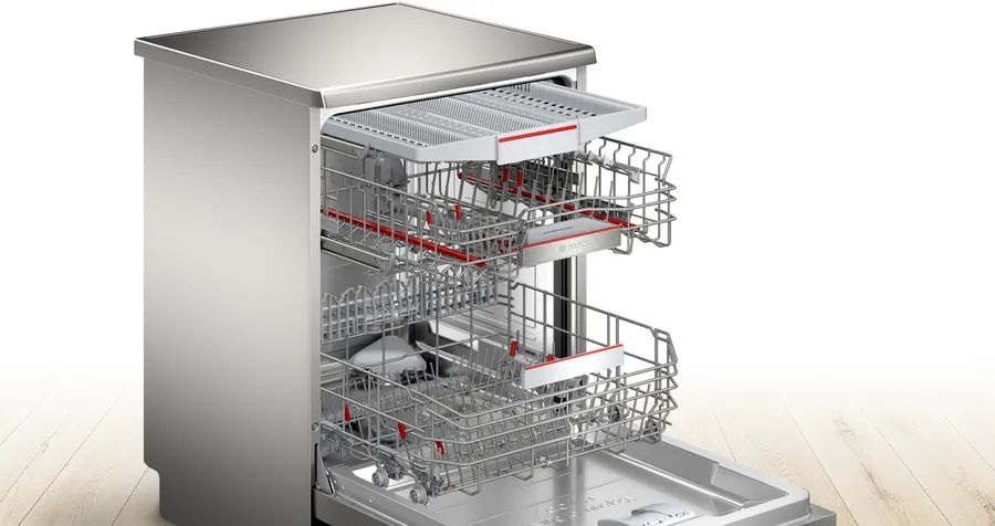 Bosch SMS6ZCI16E inox, szabadonálló, programok száma:8, 14 terítékes mosogatógép