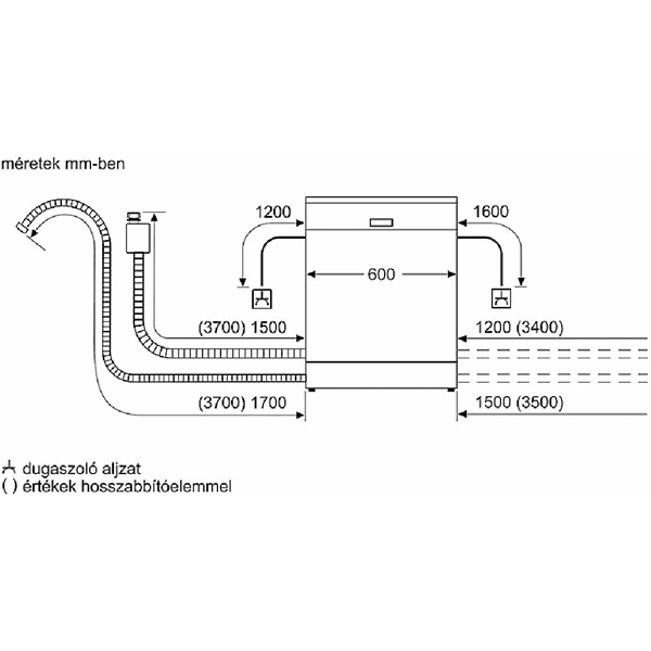 Bosch SMV4HTX00E programok száma: 6, beépíthető, 13 terítékes mosogatógép (Újszerű)