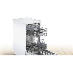 Bosch SPS2IKW10E fehér, programok száma: 5, keskeny szabadonálló, 9 terítékes mosogatógép 