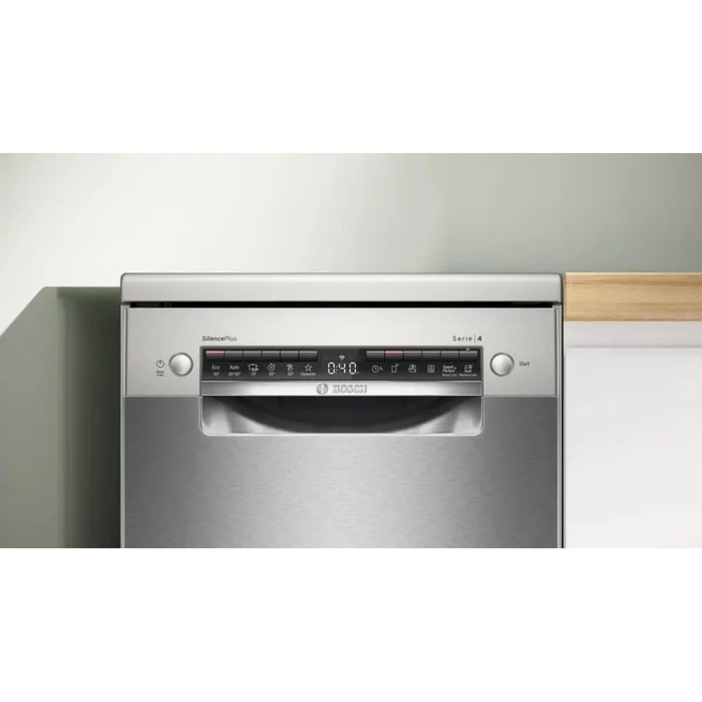 Bosch SPS40EMI17E inox, programok száma:6, szabadonálló, 10 terítékes mosogatógép