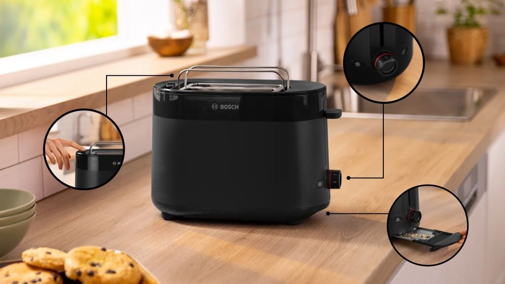 Bosch TAT2M123 fekete 2 szeletes kenyérpirító