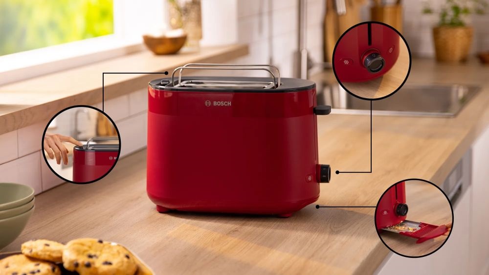 Bosch TAT2M124 piros 2 szeletes kenyérpirító