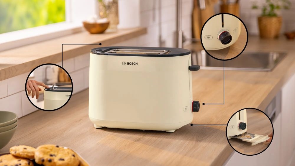 Bosch TAT2M127 bézs 2 szeletes kenyérpirító (Újracsomagolt)